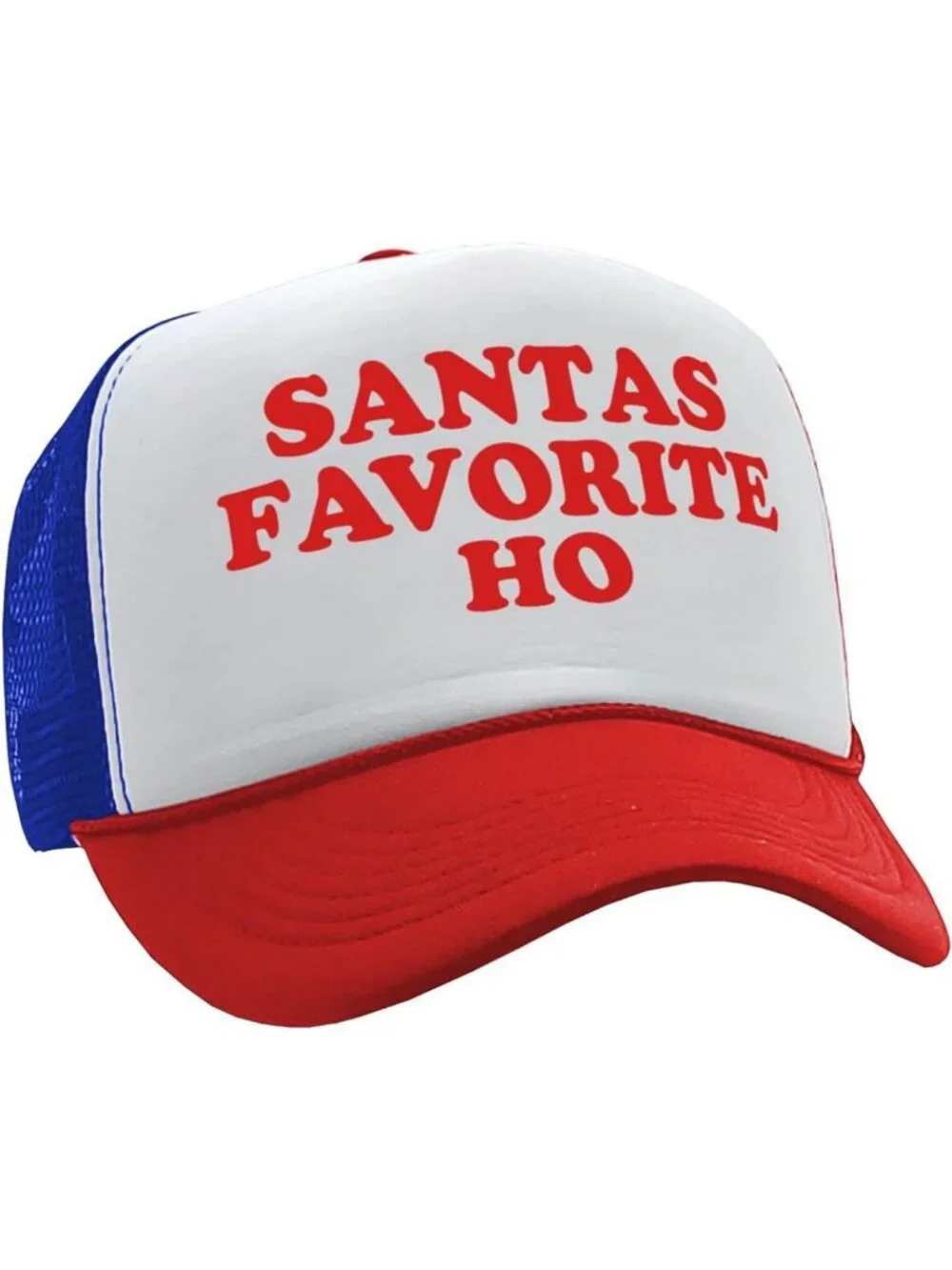 Funny Vintage Retro Santa Claus Trucker Hat - Christmas Holiday Cap for Men
